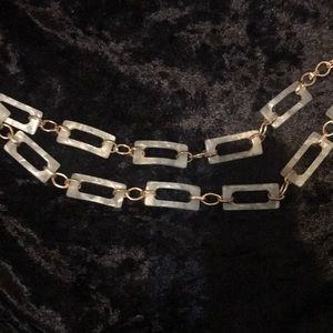 Charming Charlie Costume light green and gold necklace